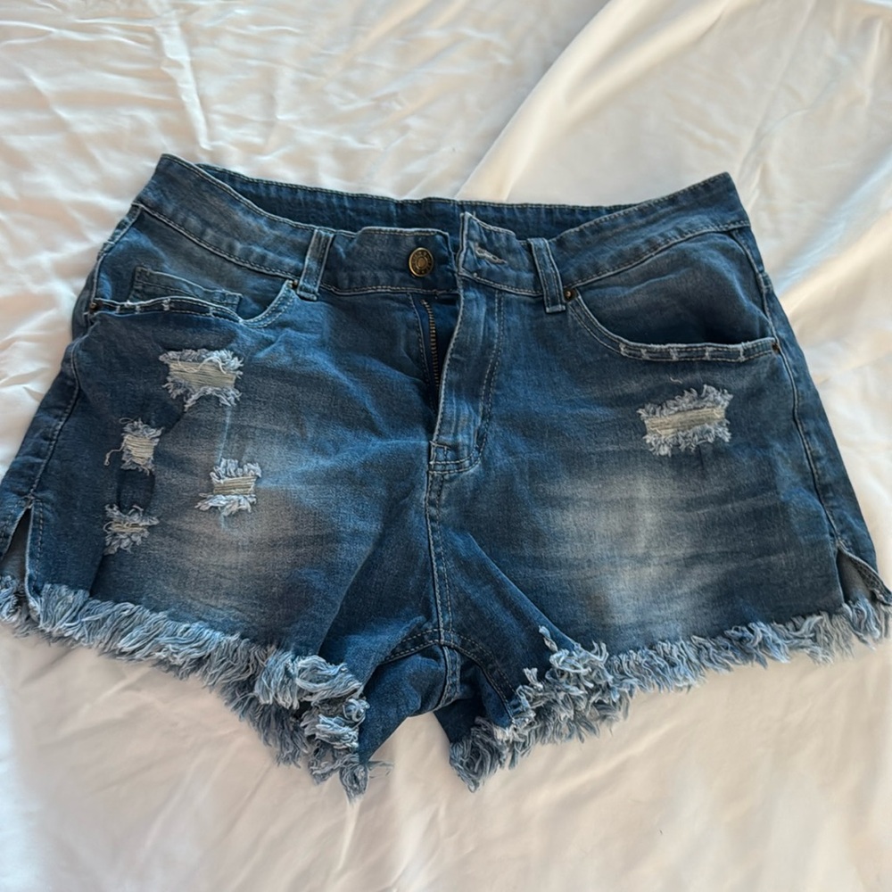 Brand new blue jean shorts size large